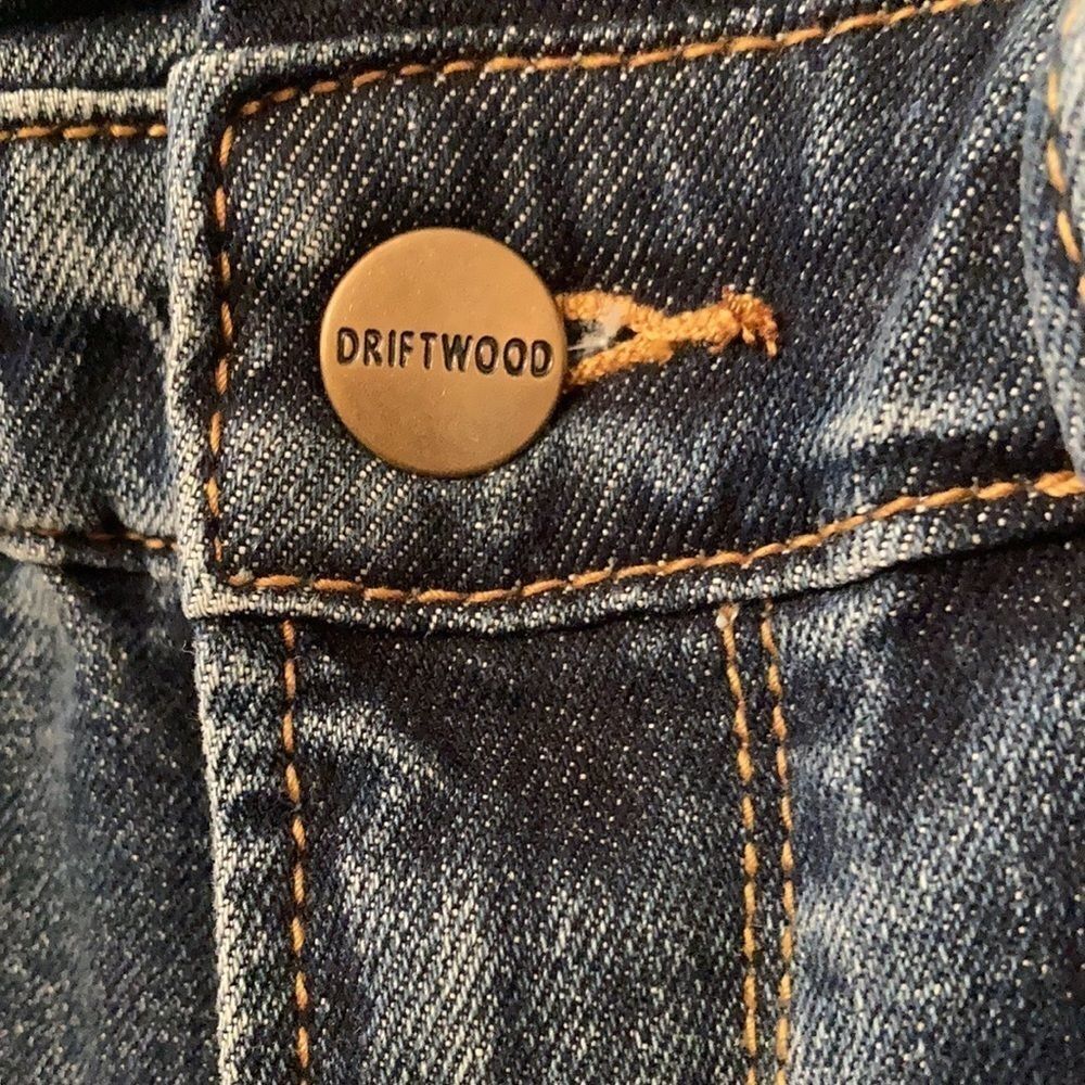 DRIFTWOOD Blue Cropped Ankle Jeans with Floral Embroidery - Picture 10 of 14